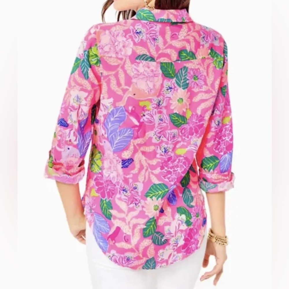 Lilly Pulitzer Sea View Linen Button Down Top Shirt Pink
Isle Best Of Friends XL - Picture 3 of 13